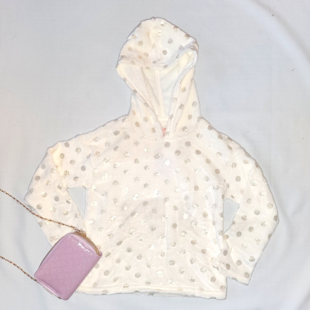 BCBG girls 》white Fleece sweater 5/6